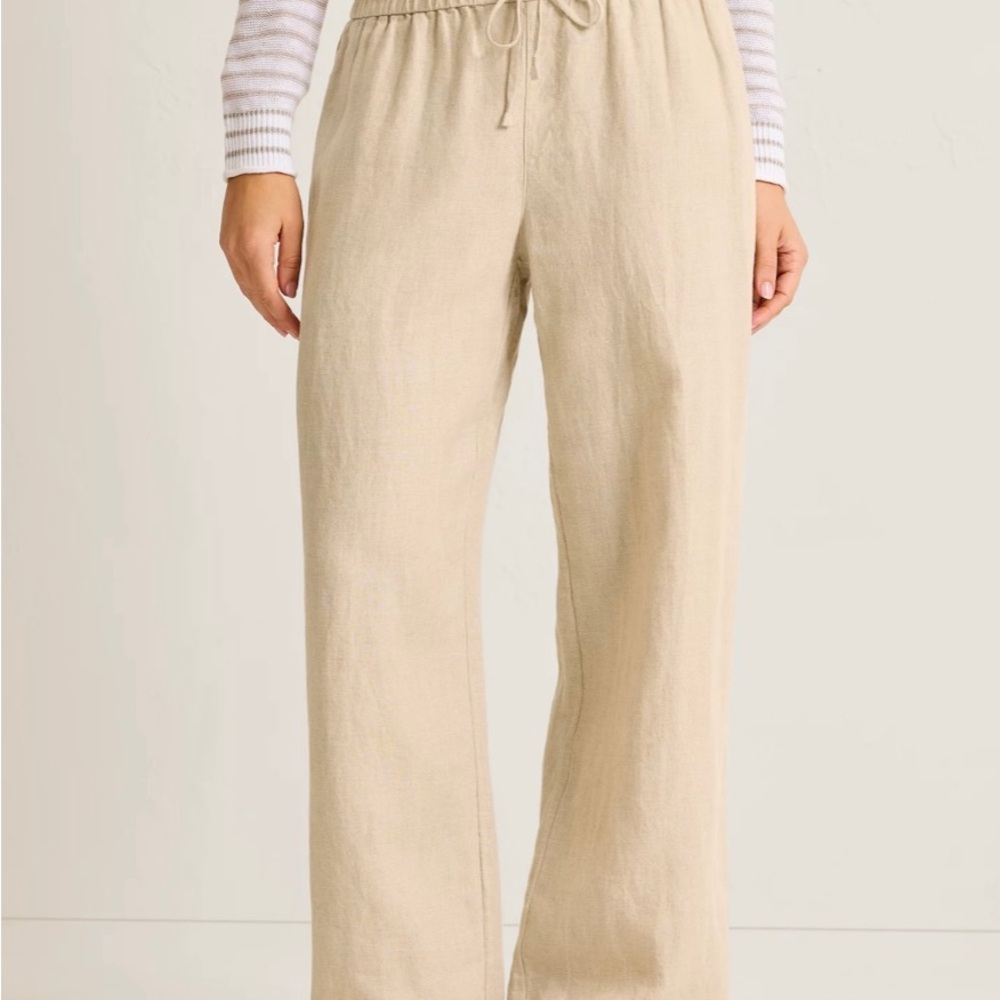 Tommy Bahama women’s Two Palms linen pants color natural Size large NWT washable